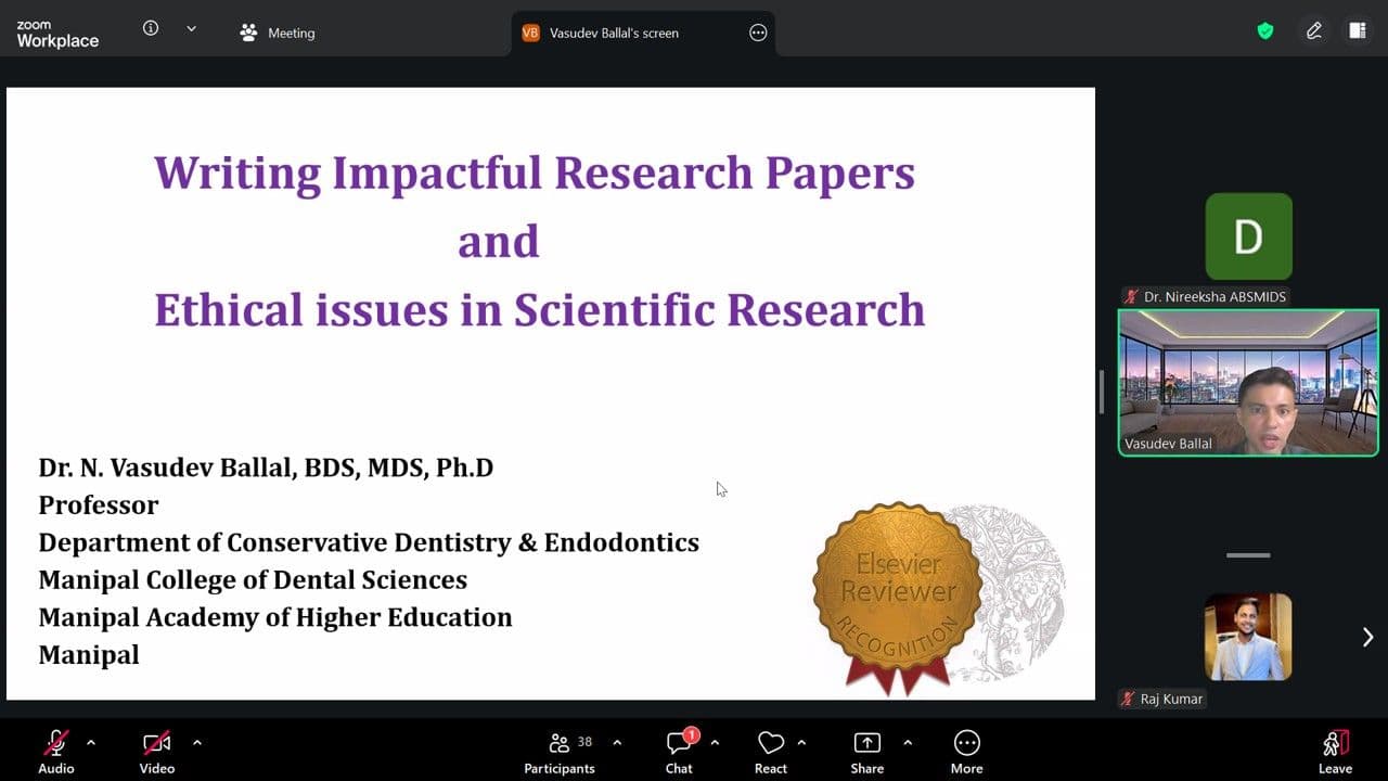 Dr. N. Vasudev Ballal Invited as Guest Speaker at National Faculty Development Program FACE 2026