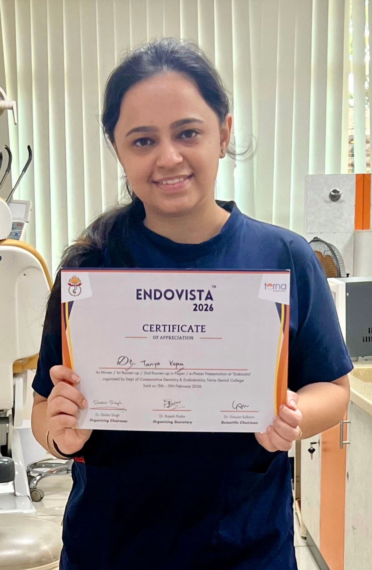 MCODS Manipal Postgraduate Student Secures 1st Runner-Up Award at ENDOVISTA 2026