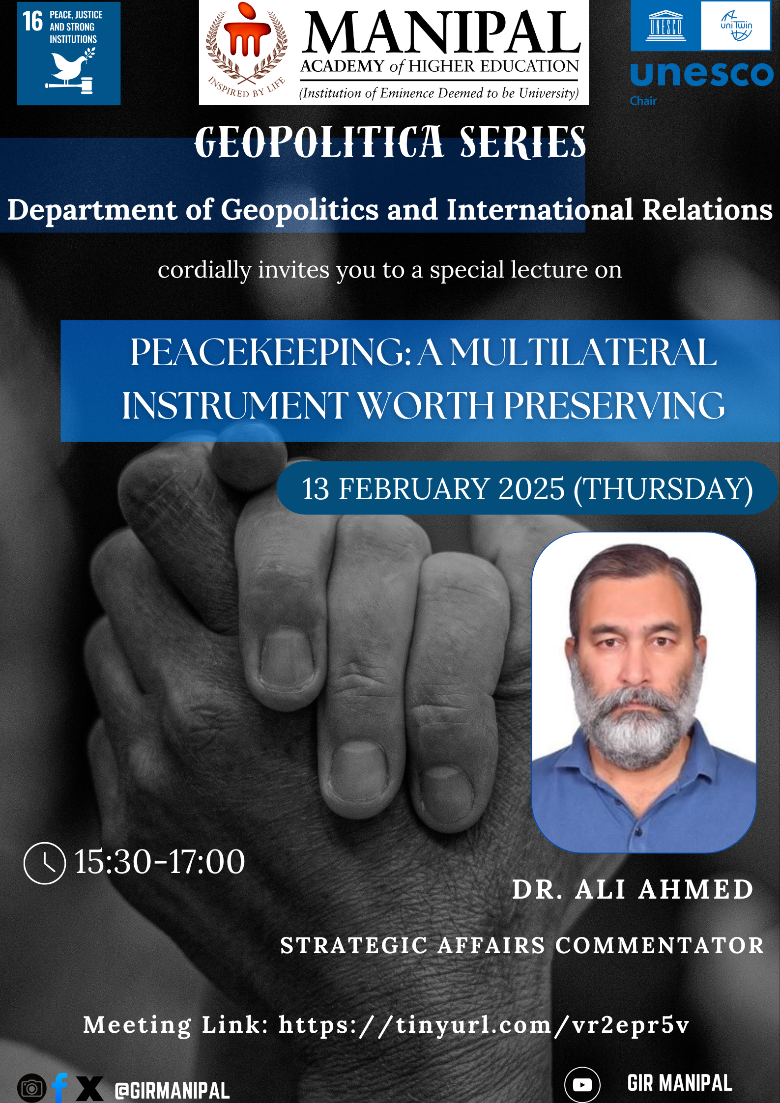 Special Lecture by Dr. Ali Ahmed