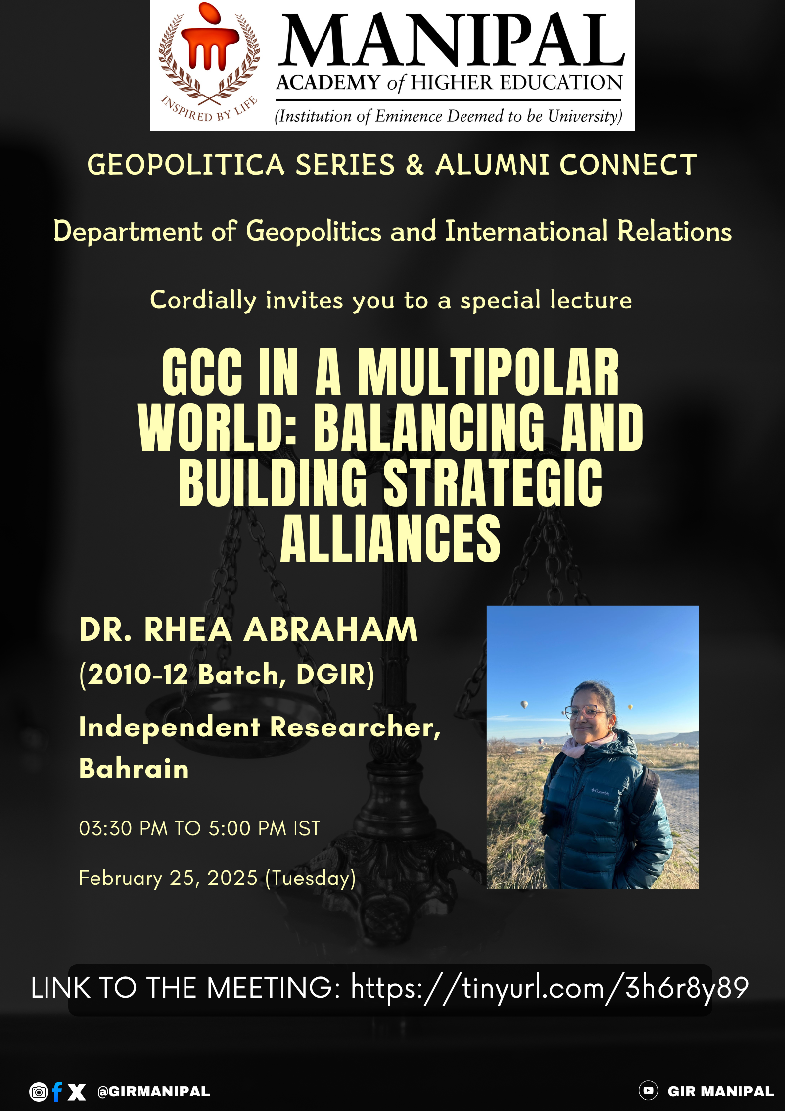Special Lecture by Dr. Rhea Abraham