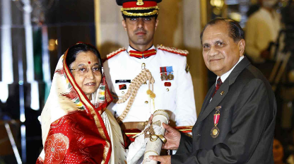 Dr Ramdas M Pai receiving Padma Bhushan, Government of India Dr Ramdas M Pai receiving Padma Bhushan, Government of India