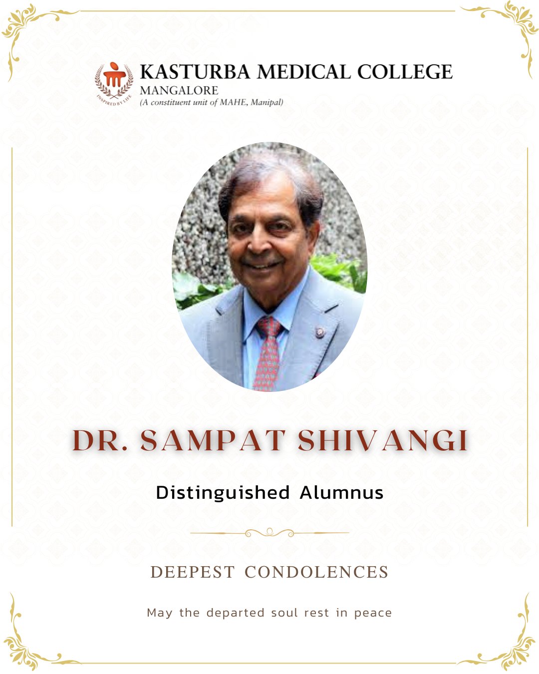  Condolence Dr. Sampat Shivangi