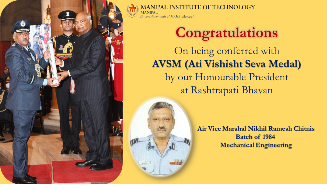 MIT-Manipal Alumni - Air Vice Marshal Nikhil Ramesh Chitnis has ...